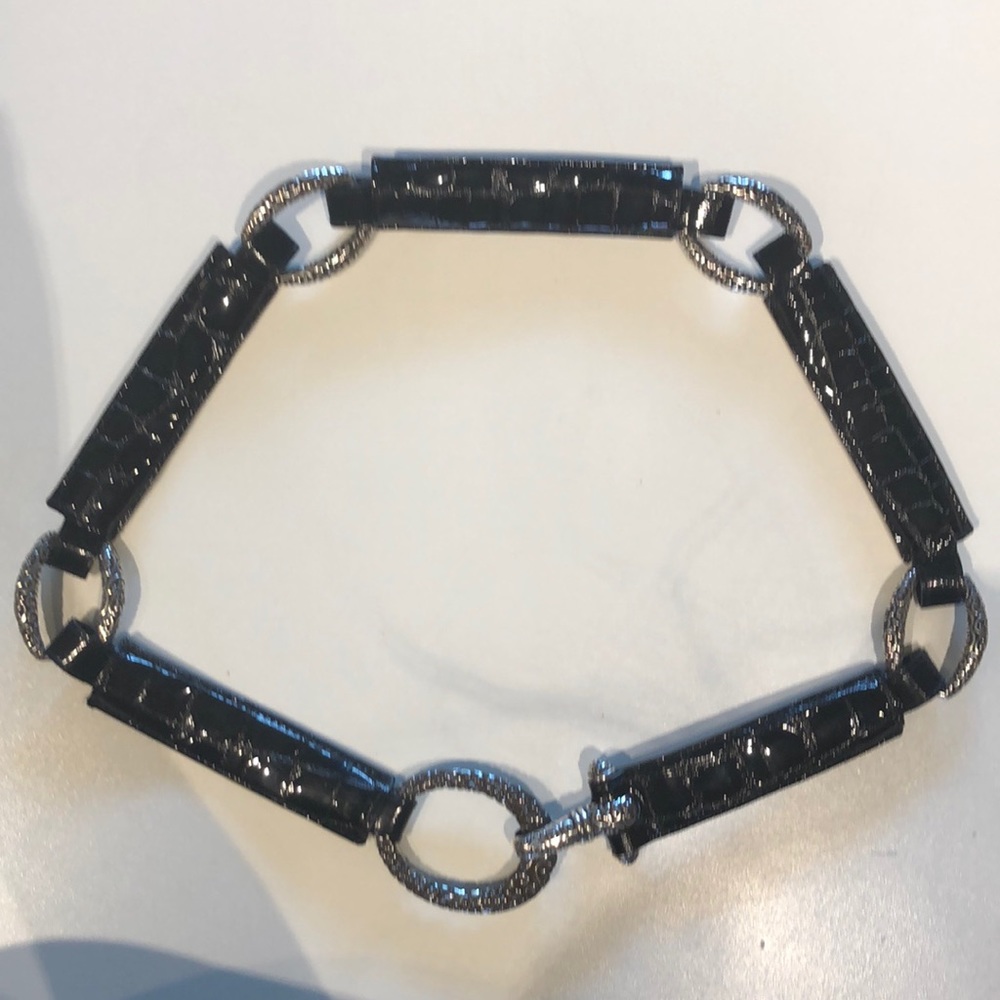Brighton black/silver belt, Sz. 34